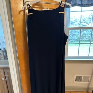 Michael kors navy blue long maxi dress with slit